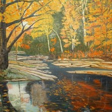 Autumn landscape oil for sale  Greenfield