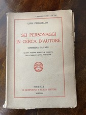 1925, Luigi Pirandello, Sei personaggi in cerca d'autore. Commedia da fare comprar usado  Enviando para Brazil