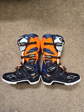 Botas Alpinestars Tech 7 Enduro Laranja/Azul/Preto/Branco Tamanho EUA 12 comprar usado  Enviando para Brazil