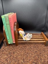 Usado, Vintage Wood Book Rack Tabletop Bookshelf Desk Top Shelf Adjustable Sliding End comprar usado Usado, Vintage Wood Book Rack Tabletop Bookshelf Desk Top Shelf Adjustable Sliding End comprar usado  Enviando para Brazil