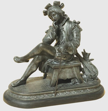 Alte rokoko bronzefigur gebraucht kaufen  Langweiler