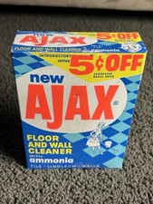 Usado, Antiga Caixa de Detergente para Lavanderia Ajax Anos 60 Anos 70 16 oz 90% Publicidade Completa Filme Prop comprar usado  Enviando para Brazil