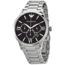 Relógio masculino Emporio Armani Giovanni cronógrafo quartzo mostrador preto AR11208 comprar usado  Enviando para Brazil