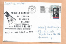 GEMINI 10 YOUNG / COLLINS LANÇAMENTO JULHO 18,1966 LOMPOC CA CAPA ESPACIAL NASA comprar usado  Enviando para Brazil