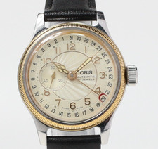 [N ESTADO PERFEITO] ORIS Big Crown ponteiro data 7462 pequeno segundo mostrador marfim AT relógio masculino comprar usado  Enviando para Brazil