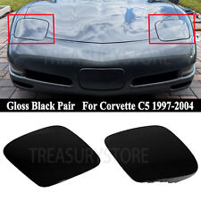 Para Corvette C5 97-2004 Capa de Farol Frontal Preta Brilhante Par Beezl Esquerda Direita comprar usado  Enviando para Brazil