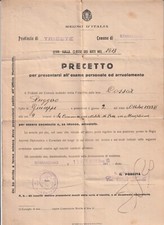 Precetto arruolamento forza usato  Monrupino