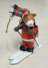 Wooden reindeer skis for sale  ASHFORD