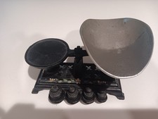 Mini balança de equilíbrio vintage de ferro fundido completa com pesos, usado comprar usado  Enviando para Brazil