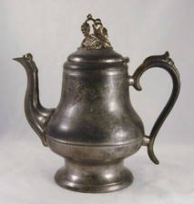Antigua tetera de peltre cafetera Morey Ober Boston Mass segunda mano  Embacar hacia Mexico