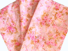 Tecido floral semi-transparente vintage da década de 1970 mistura de náilon chiffon 44" com 6 jardas comprar usado  Enviando para Brazil
