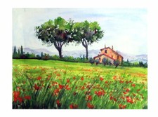 Aquarellposter kunstdruck tosk gebraucht kaufen  München