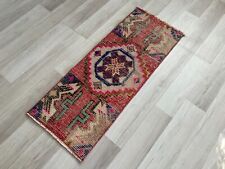 Tapete capacho, Boho Deco, tapete feito à mão, decoração para casa, tapete, tapete de lã 1,0 x 2,6 pés comprar usado  Enviando para Brazil