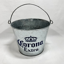 Usado, Balde de gelo Corona cerveja extra prata aço galvanizado balde de metal com alça comprar usado  Enviando para Brazil