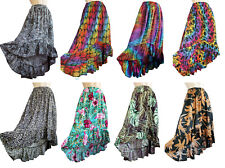 SAIA COM BABADOS ELÁSTICA bainha frontal mais curta que atrás HIPPY CIGANA BOHO verão nova, usado comprar usado  Enviando para Brazil