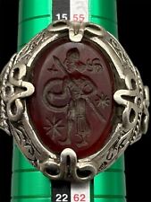 Carnelian intaglio silver for sale  USA