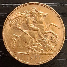 1911 half sovereign for sale  CHELTENHAM