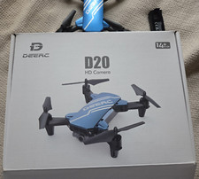 Usado, Quadricóptero DEERC D20 azul mini drones de controle remoto com câmera 720P HD FPV 3D flip controle remoto comprar usado  Enviando para Brazil