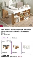 Shaped desk rrp for sale  DARTFORD