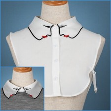 Usado, Blusa branca bordada gola chiffon elegante crepe poliéster colarinho falso comprar usado Usado, Blusa branca bordada gola chiffon elegante crepe poliéster colarinho falso comprar usado  Enviando para Brazil