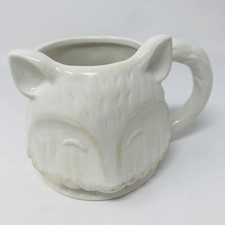 Usado, Caneca Sur La Table White Fox With Ears 3D grande 16 oz comprar usado  Enviando para Brazil