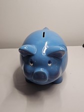 Blue ceramic piggy for sale  EXETER