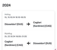 Flugtickets extras sardinien gebraucht kaufen  Bonn