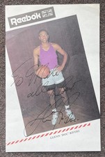 1990 Glenn “Doc” Rivers autógrafo Reebok Pump sapato de basquete foto 'Pump it up' comprar usado  Enviando para Brazil