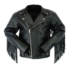 Fringe leather jacket for sale  HIGH PEAK