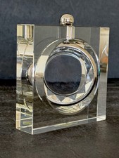 Moldura giratória cubo de cristal Shannon cristal cubo redondo facetado desktop, usado comprar usado  Enviando para Brazil