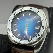 Relógio masculino azul fóssil 100 metros quartzo AM-3680 mostrador de data aço funcionando 38mm comprar usado Relógio masculino azul fóssil 100 metros quartzo AM-3680 mostrador de data aço funcionando 38mm comprar usado  Enviando para Brazil