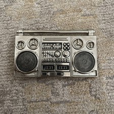Boom Box Fivela de Cinto AM FM Estéreo Dual Tape Deck Equalizador Antigo Anos 90 comprar usado  Enviando para Brazil