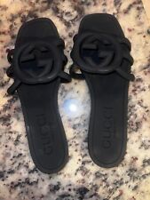 Sandálias femininas Gucci slides borracha tamanho 8 novas sem caixa preta, usado comprar usado  Enviando para Brazil