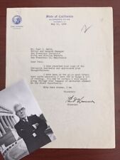 Earl warren letter for sale  Nokomis