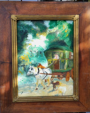 Tableau ancien huile d'occasion  Huriel