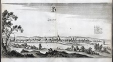 Trzcinsko-Zdrój Gryfino Kąpiel Schönfließ Polska Polska Miedzioryt Merian 1650 na sprzedaż  Wysyłka do Poland