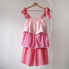 Angielska fabryczna wielopoziomowa kolorowa sukienka w kratę pin up retro gingham XS (p22) na sprzedaż  PL