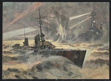 AK Torpedero Nocturno Ataque A Un Acorazado Inglés, Según Pintura De comprar usado  Enviando para Brazil