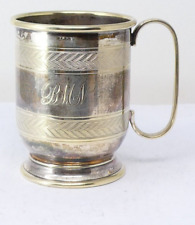 Christening mug silver for sale  SALISBURY