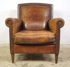 Vintage brown leather for sale  Scranton