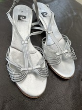 Silver evening sandals for sale  THORNTON-CLEVELEYS