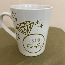 Usado, Eu disse finalmente! Caneca de noivado branca 4,5 polegadas de altura comprar usado  Enviando para Brazil