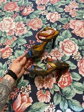 Sandálias de couro marrom Bottega Veneta tamanho UE 37,5 luxo desgastado unissex anos 90 comprar usado  Enviando para Brazil