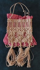 Minaudière Borsa Da Sera Macramè Seta Rosa Epoca 1900 comprar usado  Enviando para Brazil