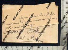 012104 biglietto autografo usato  Napoli