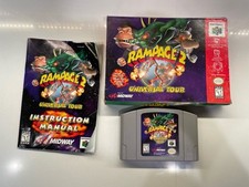 Rampage 2 Universal Tour N64 caixa completa na caixa ótimo estado autêntico testado comprar usado  Enviando para Brazil