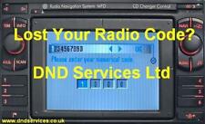 Navigation radio code for sale  PAIGNTON