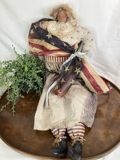 Boneca Primitive Style Folk Art 28” Patriótica Vermelha Branca Azul 4 de Julho comprar usado  Enviando para Brazil