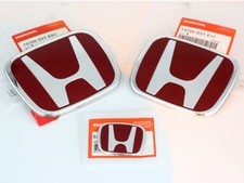 3 peças conjunto de emblema H vermelho brilhante dianteiro traseiro para Honda Civic 06-11 comprar usado  Enviando para Brazil