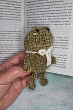 Frog crochet toy plush Amigurumi Handmade gift for kids Plushie doll with bow na sprzedaż  PL